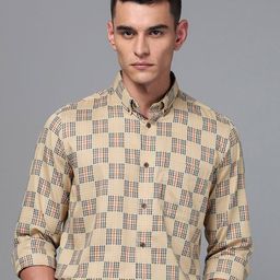 DON VINO Men Button-Down Collar Tartan Checked Cotton Slim Fit Formal Shirt-image-52