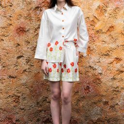 SOTBELLA Printed Long Sleeves Shirt & Shorts Co-Ords-15