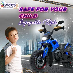 Foot Accelerator Ride On Sport Bike with Music & Durable Gripped Wheels for Kids Bike Battery Operated Ride On-image-9
