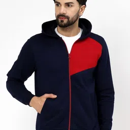 Kalt Men Colourblocked Hooded Sweatshirt-image-42