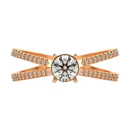 VALANOVA Women 18 Kt Rose Gold & Certified Lab Grown Diamond Ring 1.89gm 0.59 carat-picture-48