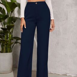 FNOCKS Women Relaxed Straight Leg High-Rise Stain Resistant Trousers-image-92