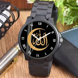 CSAMON Men Dial & Bracelet Style Straps Analogue Watch 3KANBLK Islamic ROM01 CD-9