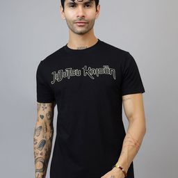 Free Authority Jujutsu Kaisen Typography Round Neck Pure Cotton Printed T-Shirt-image-25