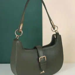 Metro Women Structured Buckle Detail Shoulder Bag-95