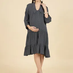 The Kaftan Company Women Polka Dot Printed Fit & Flare Knee Length Dress-picture-30