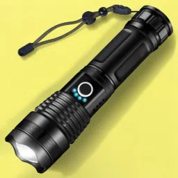 X370 M981 (ZOOMABLE METAL LED TORCH)5 Modes Flashlight, Super Bright Torch-22