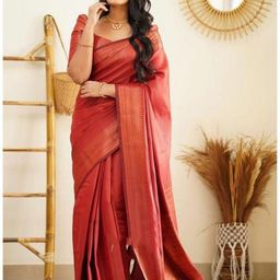 VILLE FASHION Women Woven Design Zari Kanjeevaram Saree-picture-48