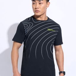 Ajile by Pantaloons Men Abstract Printed Round Neck Cotton Slim Fit T-shirt-image-95