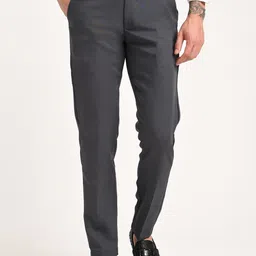 Blu MNKY Men Smart Slim Fit Trousers-image-99