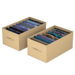 Kuber Industries Brown Set of 2 Regular Drawer Organiser Organisers-56