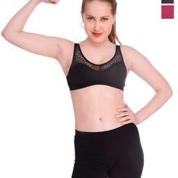 Halfspin Pack of 2 Full Coverage Underwired Workout Bra-picture-2