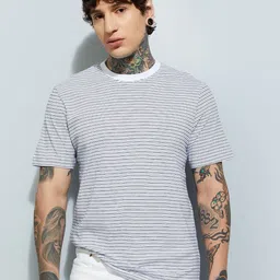 max Striped Round Neck Pure Cotton T-shirt-picture-20