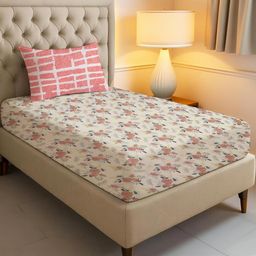 IVAZA White Floral 130 Cotton Single-image-38