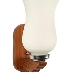 Somil Premium Designer Glass Wall / Night Lamp Elegant & Stylish Dcor Accent for Modern Interiors, color- White, Size:- 18.5 X 26 X 33.5 CM-image-99