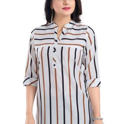 Meher Impex Print Mandarin Collar Top-41
