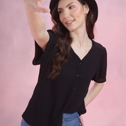 DressBerry Crinkled Shirt Style Top-picture-45