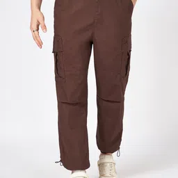 Urban Ranger by pantaloons Men Printed Loose Fit Cargos Trousers-image-24