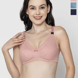 Mine4Nine Pack Of 3 Full Coverage Non Padded Bra-21