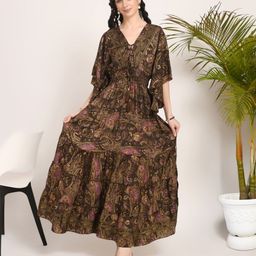 Boholyfe Women Nyra Twilight Paisley Maxi Dress-image-71