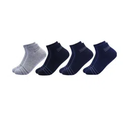 Akeeta Unisex Set Of 4 Striped Cotton Ankle Length Socks-picture-17