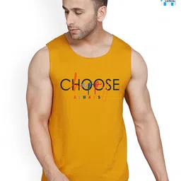 SLOWLORIS Pack Of 2 Printed  Cotton Gym Vests SL26 COMBO (LOUD WHITE) (CHS MUSTARD)-image-88