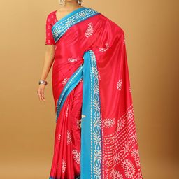 VIRENDRA TEXTILES Ethnic Motifs Printed Pure Crepe Saree-image-51
