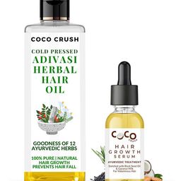 Coco Crush Set Of 2 Cold Pressed Adivasi Herbal Hair Oil- 100ml & Hair Repair Serum- 30ml-11