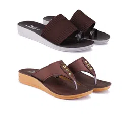 BERSACHE Pack Of 2 One Toe Flats-picture-50