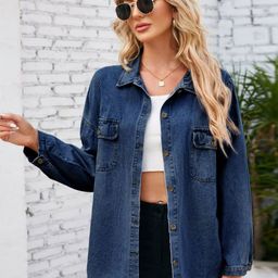 Oh Rare Spread Collar Pockets Denim Jackets-picture-19
