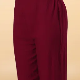 Anouk Rustic Geometric Printed Thread Work Panelled A-Line Kurta & Trousers With Dupatta image 5