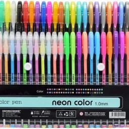 48Pc Gel Pens set Color gel pen,Glitter Metallic Neon pens Set Sketching Paint Gel Pen-4