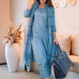 Moda Rapido Notch Neck Kurta With Palazzos & Dupatta-picture-25