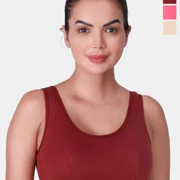 SKDREAMS Women Pack of 3 Full Coverage Non-Wired and Non Padded Bra-10
