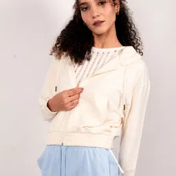 Strong And Brave Women Crop Open Front Jacket-1