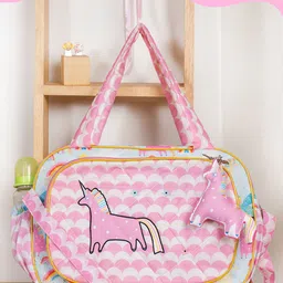 ROSADA Kids Unicorn Printed With Toy Hanging Baby Diaper Bag-23
