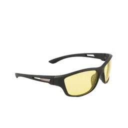 BAYBERRY Unisex Yellow Lens & Black Square Sunglasses with-21