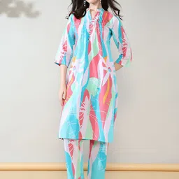 House of Kaftan Printed Top & Trousers Co-Ords Set-picture-40