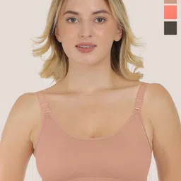 POOJA RAGENEE Pack Of 3 Full Coverage Cotton T-shirt Bra-image-61