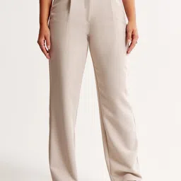 FNOCKS Women Comfort Wide Leg High-Rise Pleated Regular Trousers-picture-20