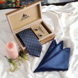 Alvaro Castagnino Men Accessory Gift Set of Tie, Cufflinks, Pocket Square-image-32