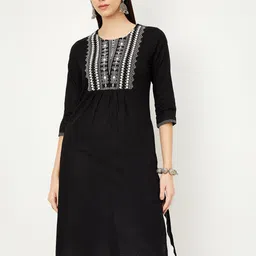 max Women Geometric Thread Work Kurta-image-98