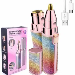 MACVL5 2 in 1 USB Charging Eyebrow Razor with Built-in LED Light Cordless Epilator-image-44