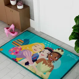 Athom Living Pink & Blue Disney Princess Theamed Printed Anti-Skid Doormats-image-29