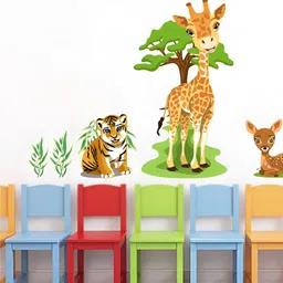 Aura Yellow & Green Self Adhesive Wall Sticker-41