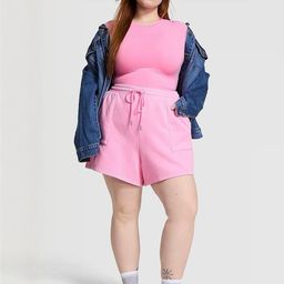 Victoria's Secret Women Plus Size High-Rise Cotton Shorts-image-77