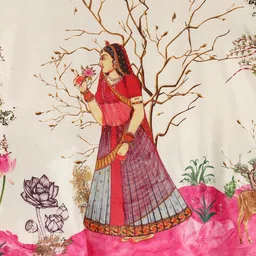 Kaizen TEXO FAB Printed Semi-Stitched Lehenga & Unstitched Blouse With Dupatta image 3
