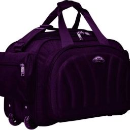 40 L Strolley Duffel Bag - Premium quality heavey duty unisex travel luggage bag - Purple - Regular Capacity-image-76