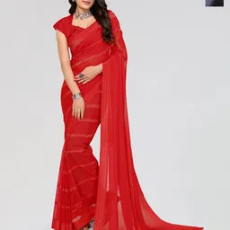 Moda Rapido Set of 2 Striped Satin Sarees-image-49