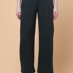 Charitra Women Relaxed Wrinkle Free Pleated Korean Pants-image-53